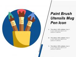 Paint brush utensils mug pen icon