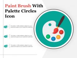 Paint brush with palette circles icon