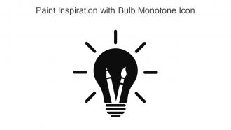 Paint Inspiration With Bulb Monotone Icon In Powerpoint Pptx Png And Editable Eps Format