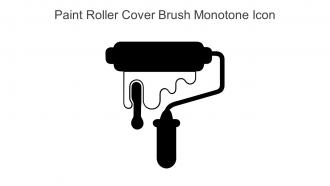 Paint Roller Cover Brush Monotone Icon In Powerpoint Pptx Png And Editable Eps Format