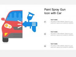 Paint spray gun icon with car