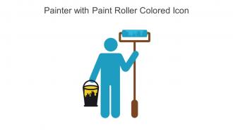 Painter With Paint Roller Colored Icon In Powerpoint Pptx Png And Editable Eps Format