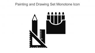 Painting And Drawing Set Monotone Icon In Powerpoint Pptx Png And Editable Eps Format