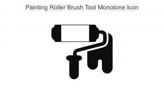 Painting Roller Brush Tool Monotone Icon In Powerpoint Pptx Png And Editable Eps Format
