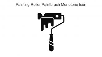 Painting Roller Paintbrush Monotone Icon In Powerpoint Pptx Png And Editable Eps Format