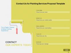 Painting services proposal template helps commercial and residential painters get bids out to clients quickly