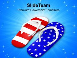 Pair of red white and blue footwears powerpoint templates ppt themes and graphics 0213