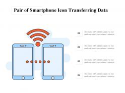 Pair of smartphone icon transferring data