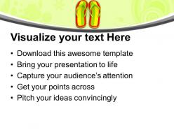 Pair of striped sandals beachwear powerpoint templates ppt themes and graphics 0213