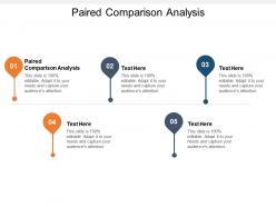 Paired comparison analysis ppt powerpoint presentation professional graphics design cpb