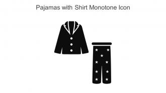 Pajamas With Shirt Monotone Icon In Powerpoint Pptx Png And Editable Eps Format