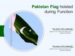 Pakistan flag hoisted during function