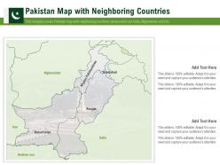 Pakistan map with neighboring countries powerpoint presentation ppt template