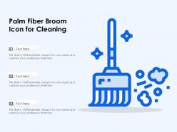 Palm Fiber Broom Icon For Cleaning