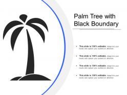 Palm tree with black boundary