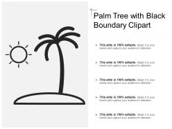 Palm tree with black boundary clipart