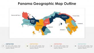 Panama Geographic Map Outline