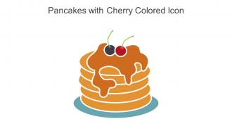 Pancakes With Cherry Colored Icon In Powerpoint Pptx Png And Editable Eps Format