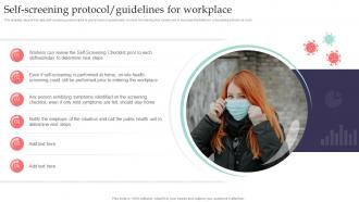 Pandemic Business Playbook Self Screening Protocol Guidelines For Workplace