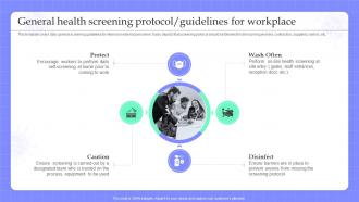 Pandemic Business Strategy Playbook General Health Screening Protocol Guidelines For Workplace