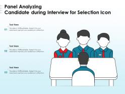 Panel Analyzing Candidate During Interview For Selection Icon