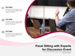 Panel sitting with experts for discussion event