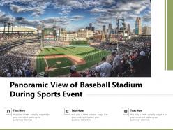 Panoramic View Of Baseball Stadium During Sports Event