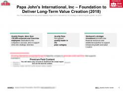Papa johns international inc foundation to deliver long term value creation 2018