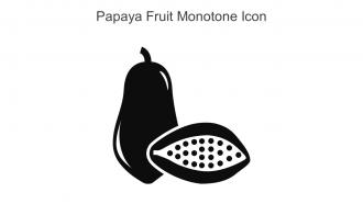 Papaya Fruit Monotone Icon In Powerpoint Pptx Png And Editable Eps Format