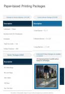 Paper Based Printing Packages One Pager Sample Example Document