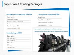 Paper based printing packages ppt powerpoint presentation ideas files