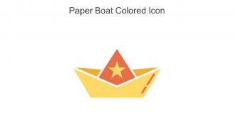 Paper Boat Colored Icon In Powerpoint Pptx Png And Editable Eps Format
