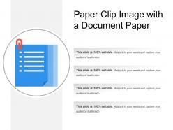 Paper clip image with a document paper