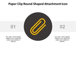 Paper clip round shaped attachment icon