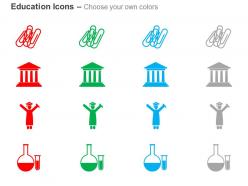 Paper clips university graduate chemistry ppt icons graphics