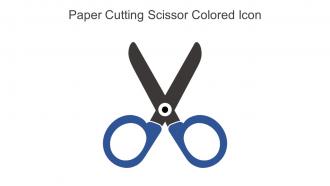 Paper Cutting Scissor Colored Icon In Powerpoint Pptx Png And Editable Eps Format