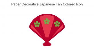 Paper Decorative Japanese Fan Colored Icon In Powerpoint Pptx Png And Editable Eps Format