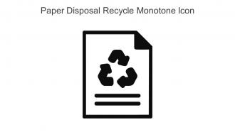 Paper Disposal Recycle Monotone Icon In Powerpoint Pptx Png And Editable Eps Format