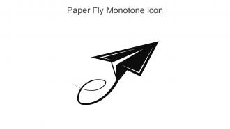 Paper Fly Monotone Icon In Powerpoint Pptx Png And Editable Eps Format