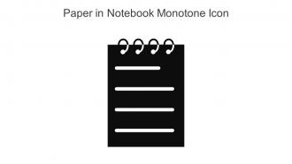 Paper In Notebook Monotone Icon In Powerpoint Pptx Png And Editable Eps Format