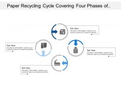 Paper recycling cycle covering four phases of process