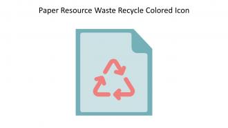 Paper Resource Waste Recycle Colored Icon In Powerpoint Pptx Png And Editable Eps Format