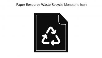Paper Resource Waste Recycle Monotone Icon In Powerpoint Pptx Png And Editable Eps Format