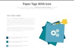 Paper tags design for business process fow powerpoint slides