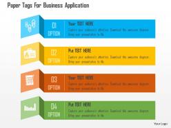 Paper tags for business application flat powerpoint design