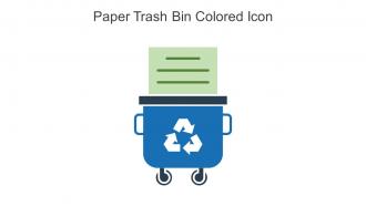 Paper Trash Bin Colored Icon In Powerpoint Pptx Png And Editable Eps Format