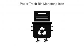Paper Trash Bin Monotone Icon In Powerpoint Pptx Png And Editable Eps Format