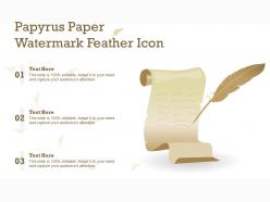 Papyrus paper watermark feather icon