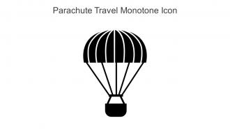 Parachute Travel Monotone Icon In Powerpoint Pptx Png And Editable Eps Format