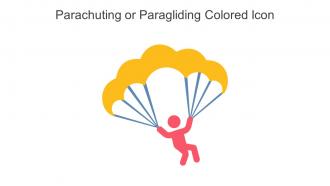 Parachuting Or Paragliding Colored Icon In Powerpoint Pptx Png And Editable Eps Format